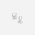 Crystal Bow Hoop Earrings