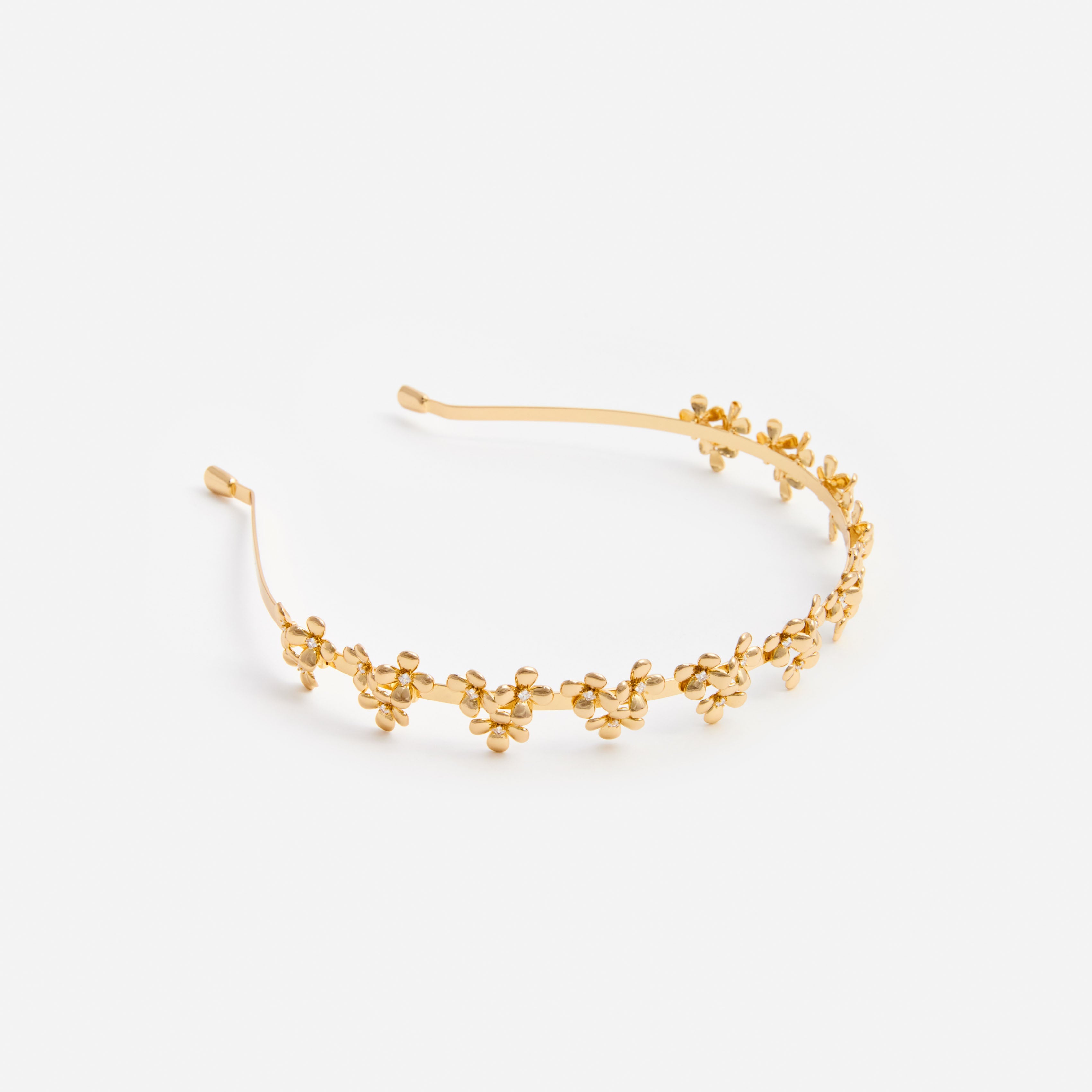 Gold Flower Cluster Headband