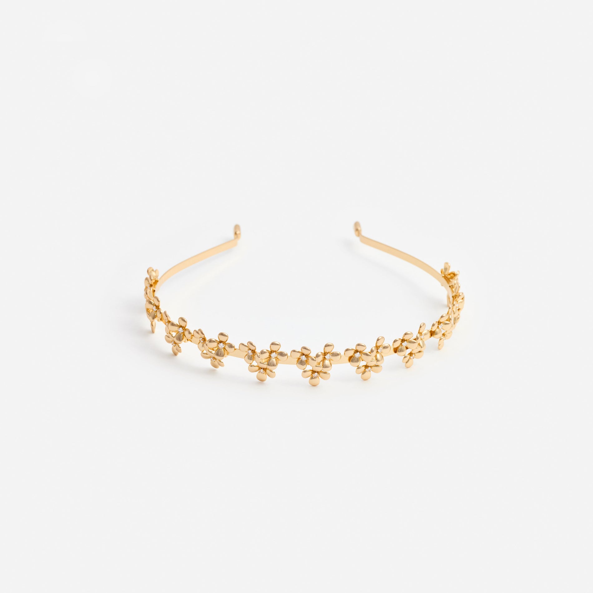 Gold Flower Cluster Headband