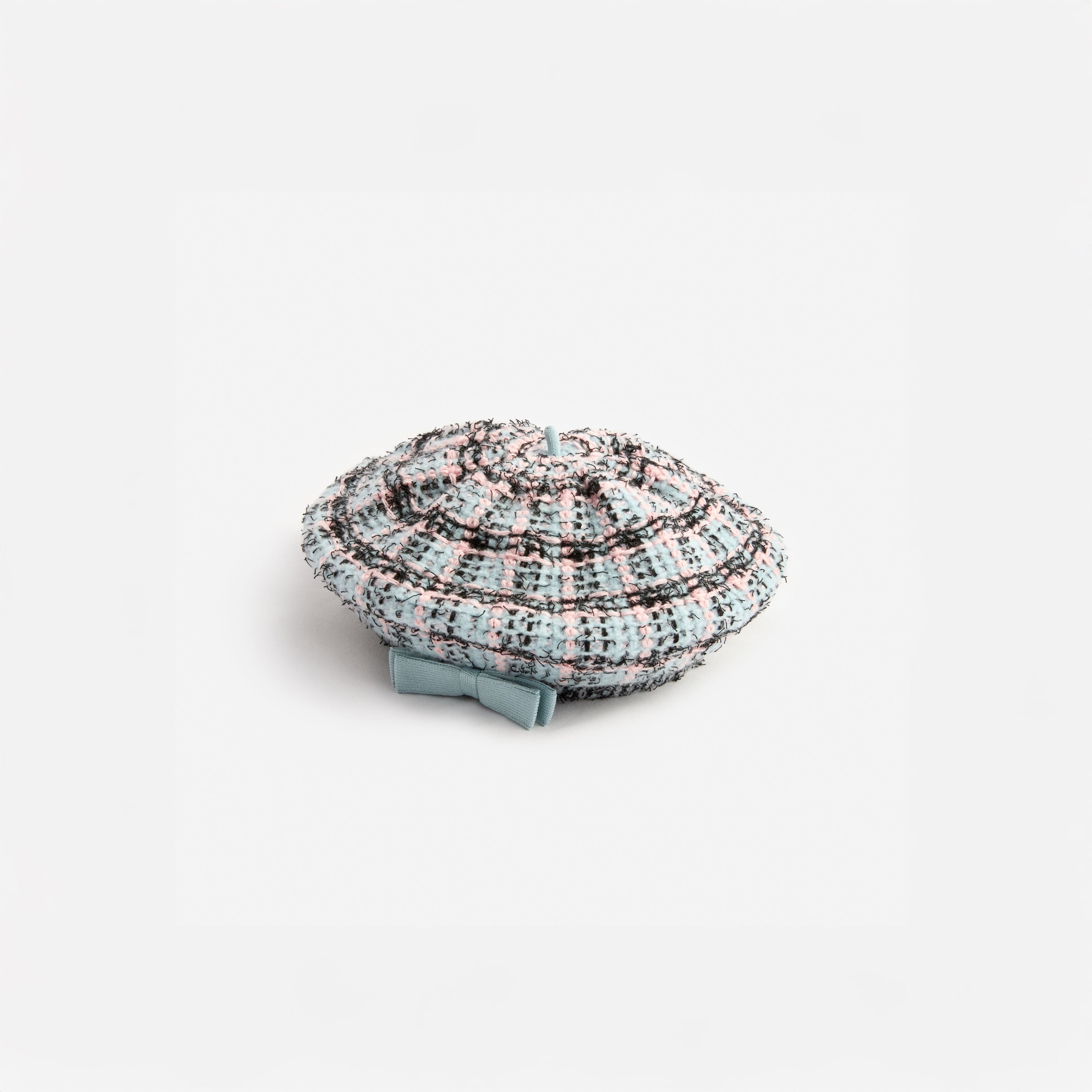 Textured Stripe Knit Beret