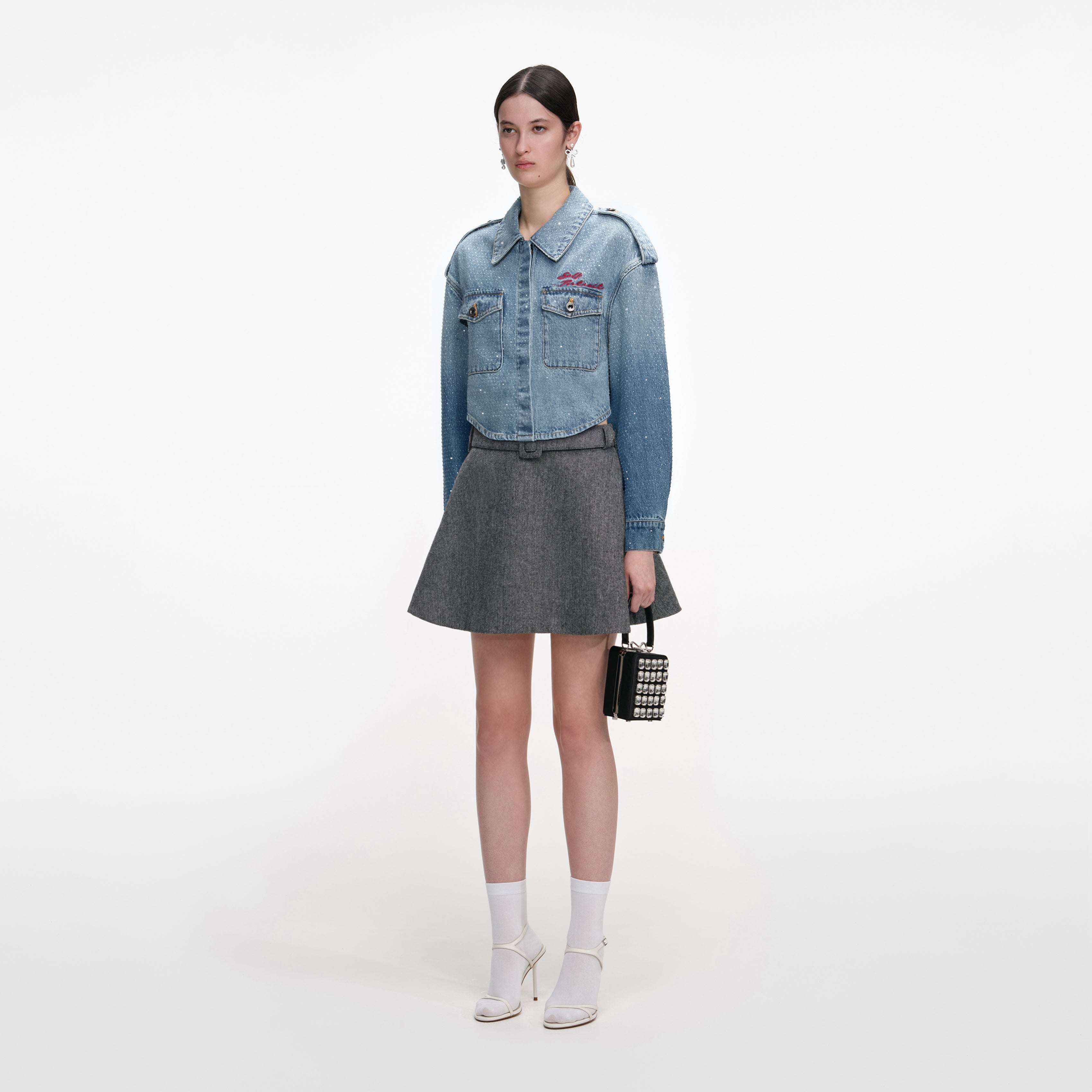 Rhinestone Denim Shirt