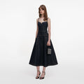 Indigo Denim Flared Midi Dress