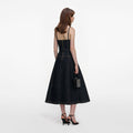 Indigo Denim Flared Midi Dress