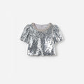 Silver Sequin Top