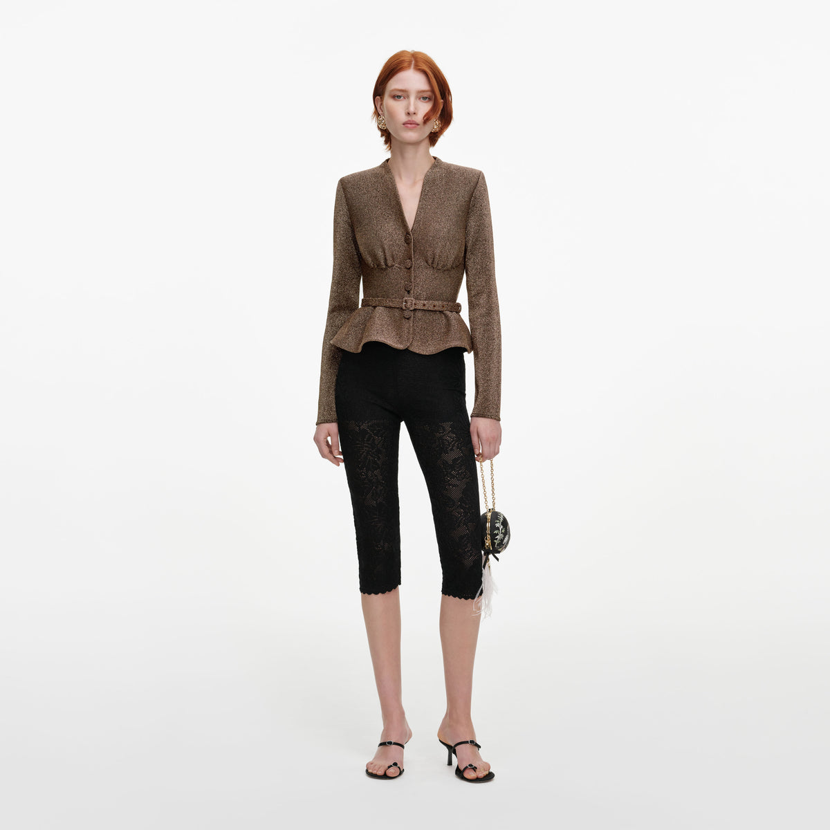 Bronze Tailored Knit Top