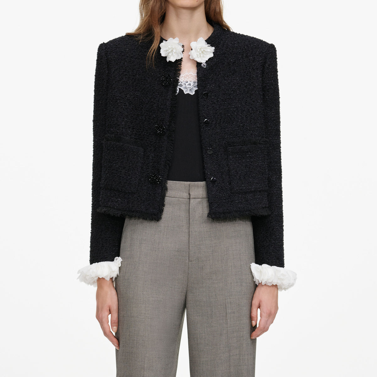Brown Twill Tailored Trousers