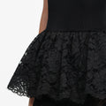 Black Peplum Viscose Knit Top