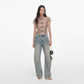 Silver Sequin Embellished Top