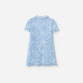 Blue Lace Bow Collar Dress