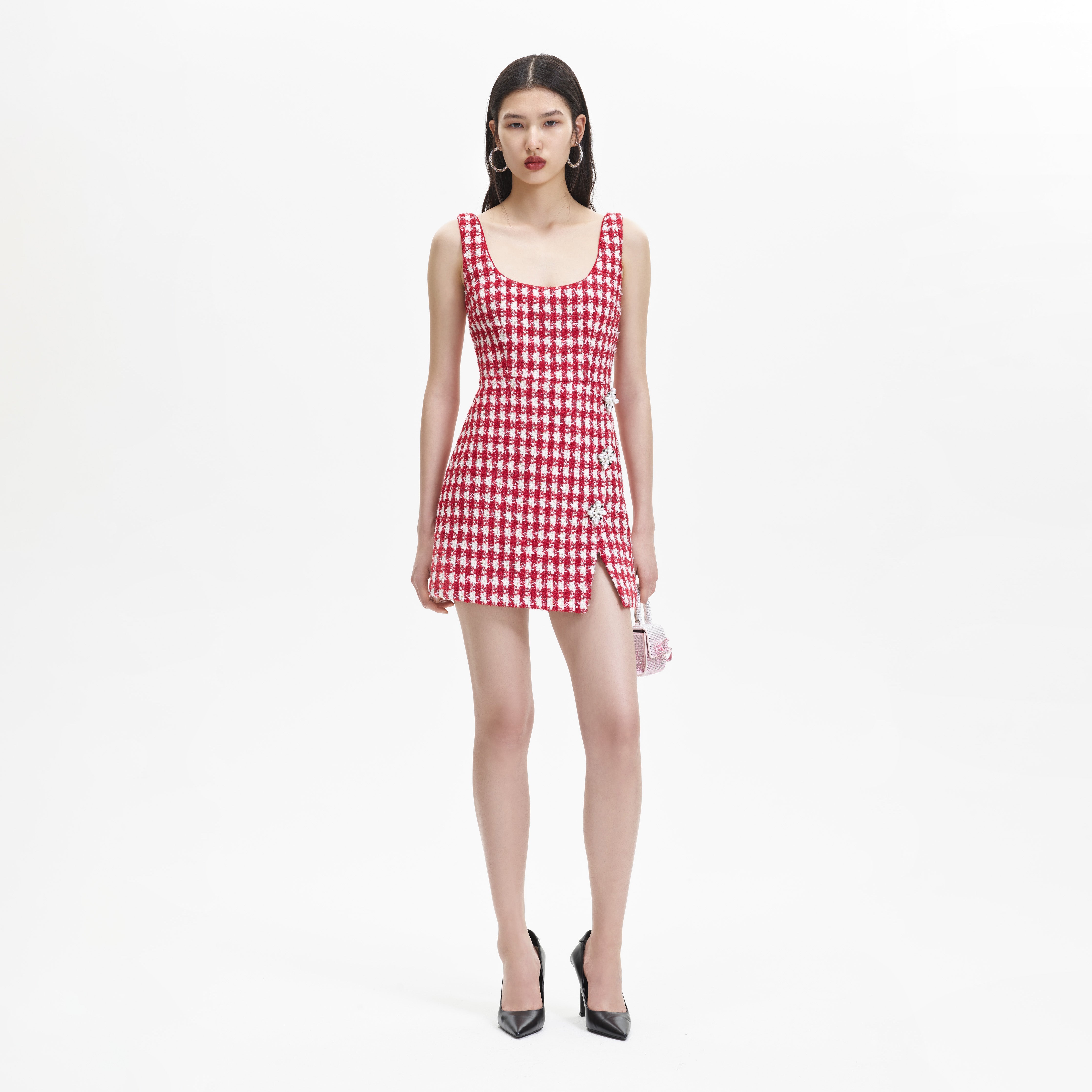 Self portrait gingham on sale dress