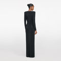 Black Rhinestone Embellished Maxi Dress