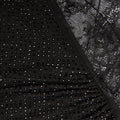 Black Rhinestone Mesh Cut Out Mini Dress