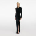 Black Velvet Lace Maxi Dress