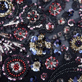 Navy Floral Sequin Maxi Dress