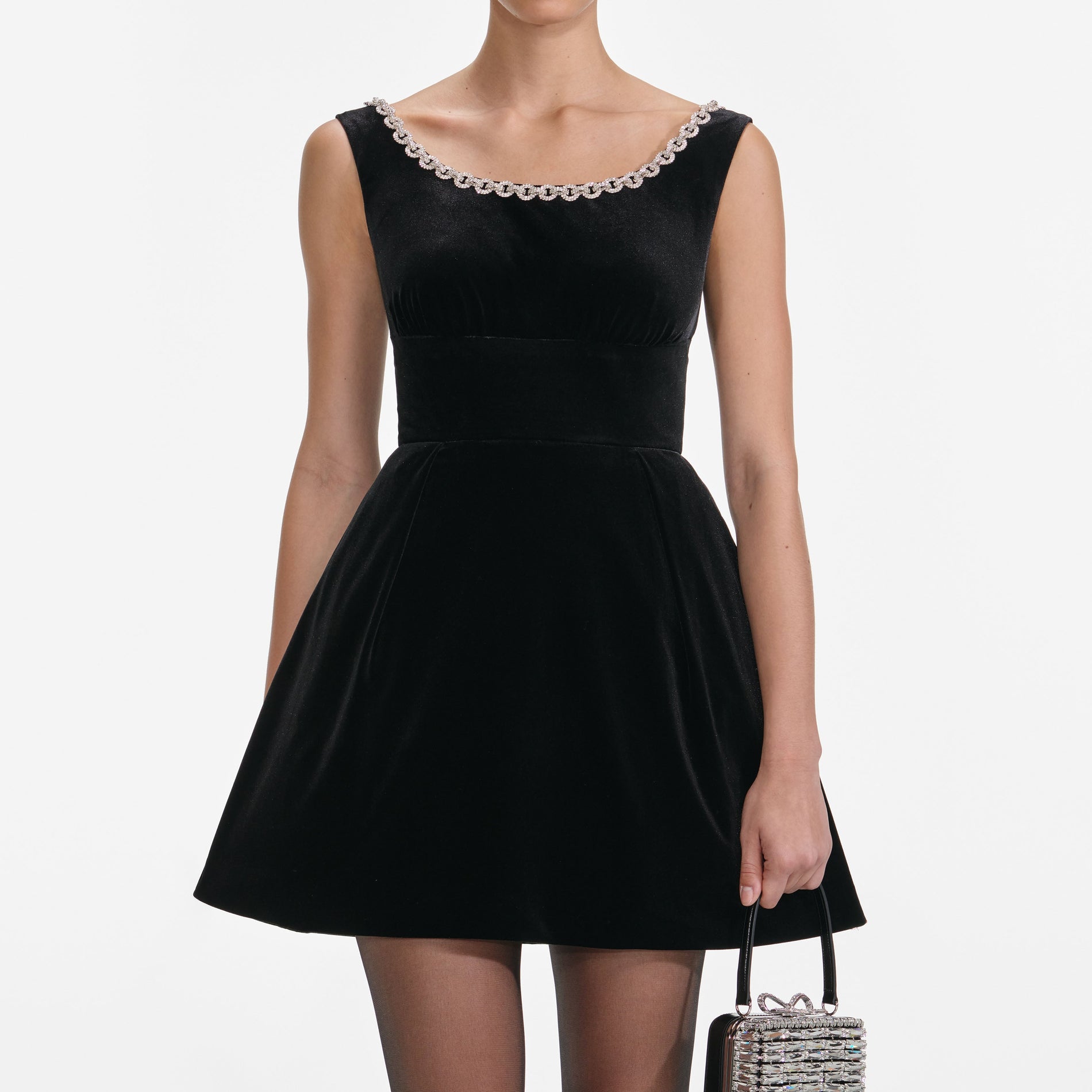 Black Velvet Mini Dress