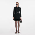 Black Wool Double Breasted Mini Dress