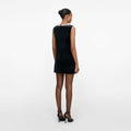 Black Velvet Bow Mini Dress