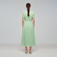 Spearmint Chiffon Midi Dress