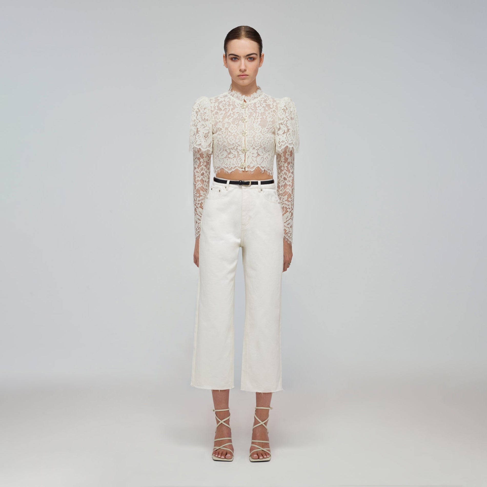 Ivory Corded Lace Top