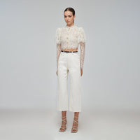 Ivory Corded Lace Top