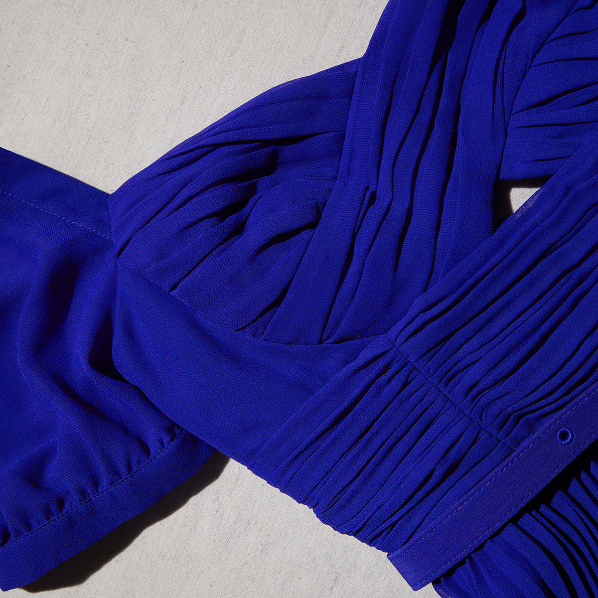 Cobalt Chiffon Midi Dress