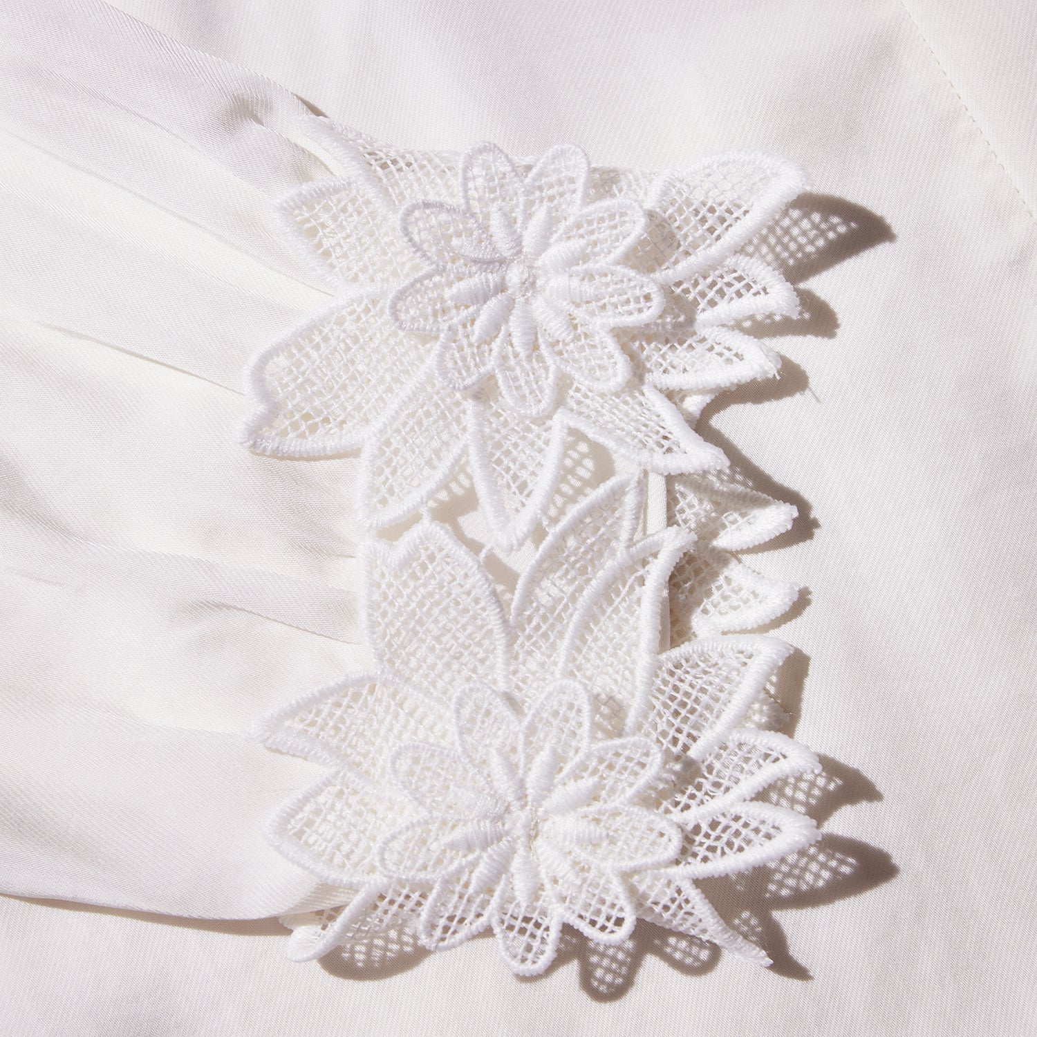 Cream Viscose Flower Top