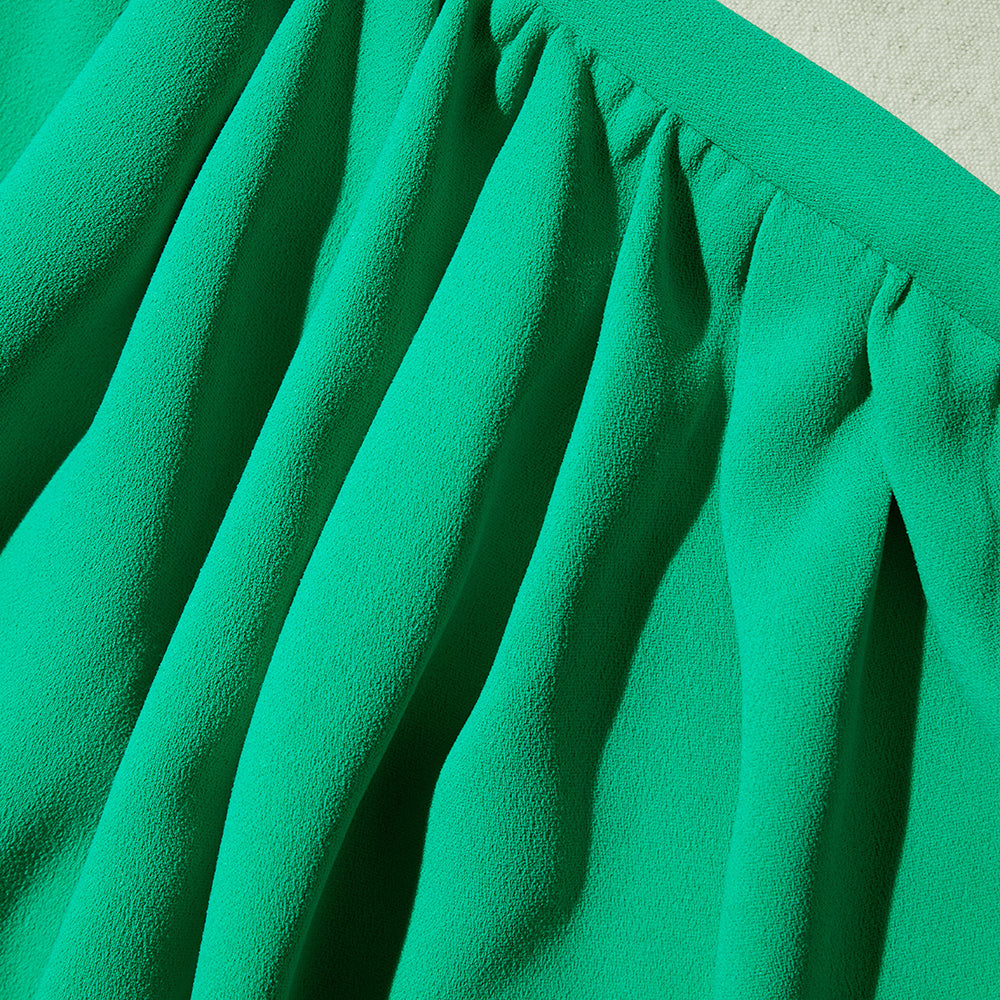 Green Crepe Midi Dress