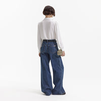 Wide Leg Flare Denim Jeans