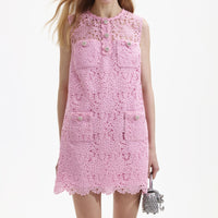 Pink Lace Mini Dress