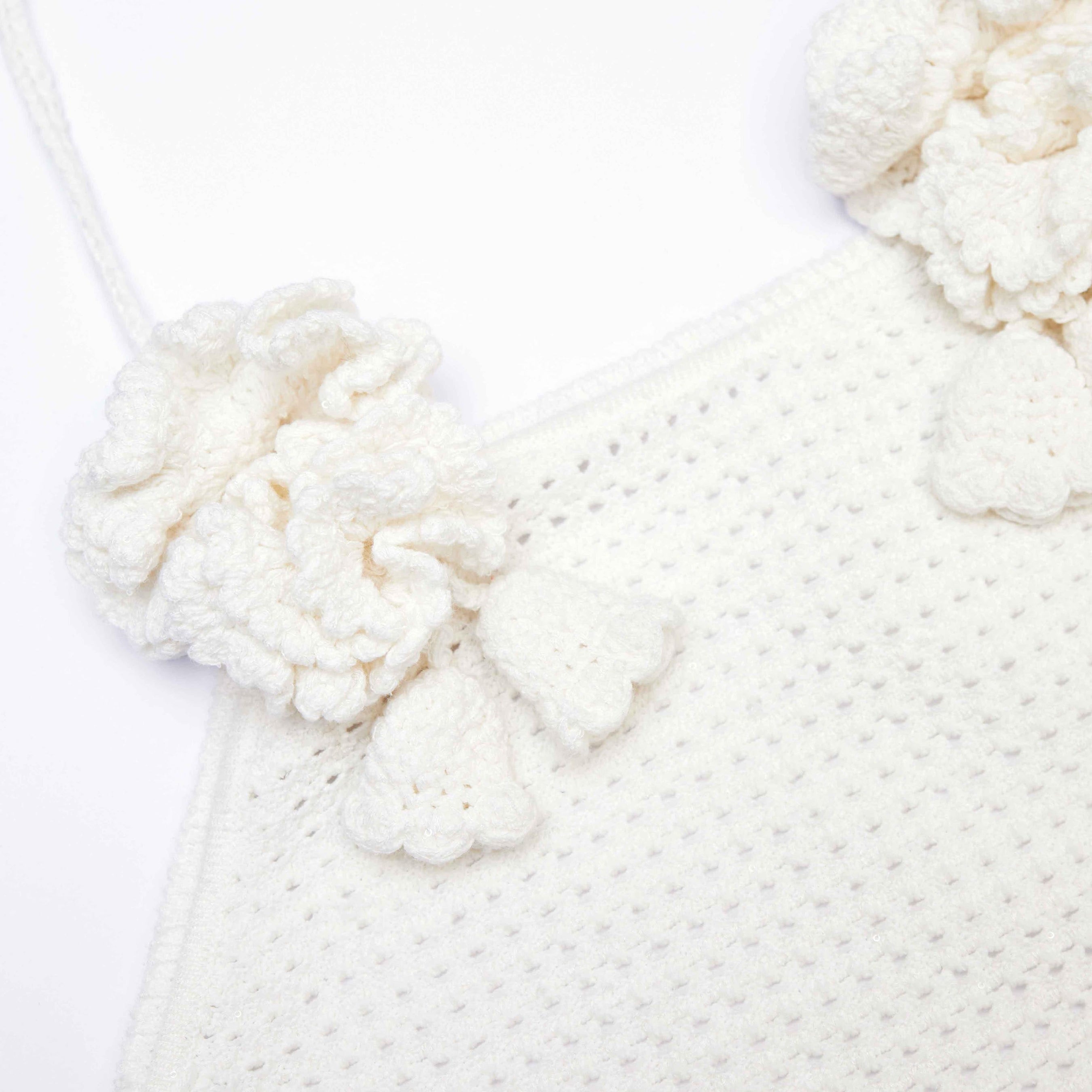 White Crochet Crop Top