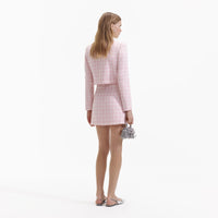 Pink Boucle Collar Jacket