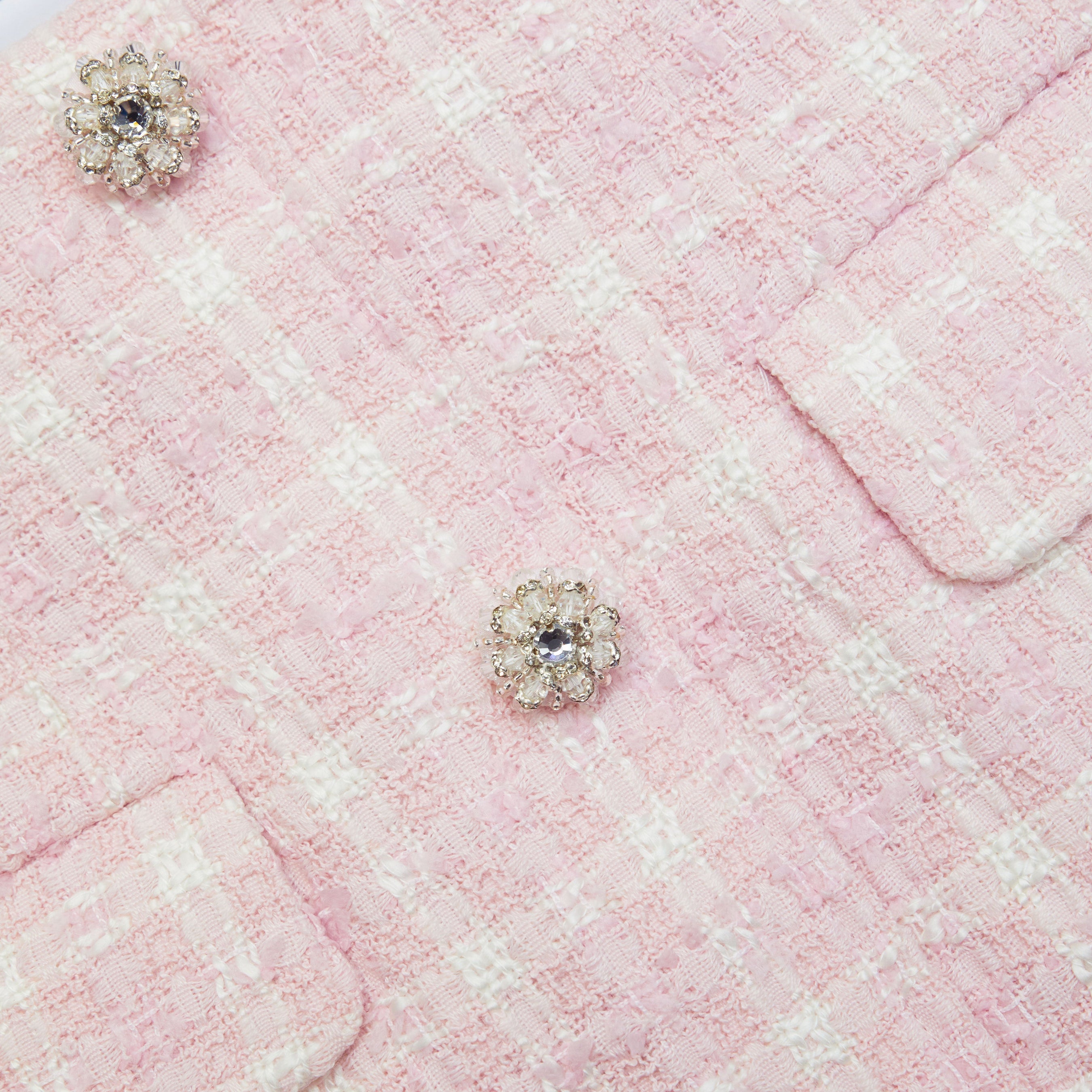 Pink Boucle Collar Jacket