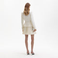 Cream Boucle Mini Jacket Dress