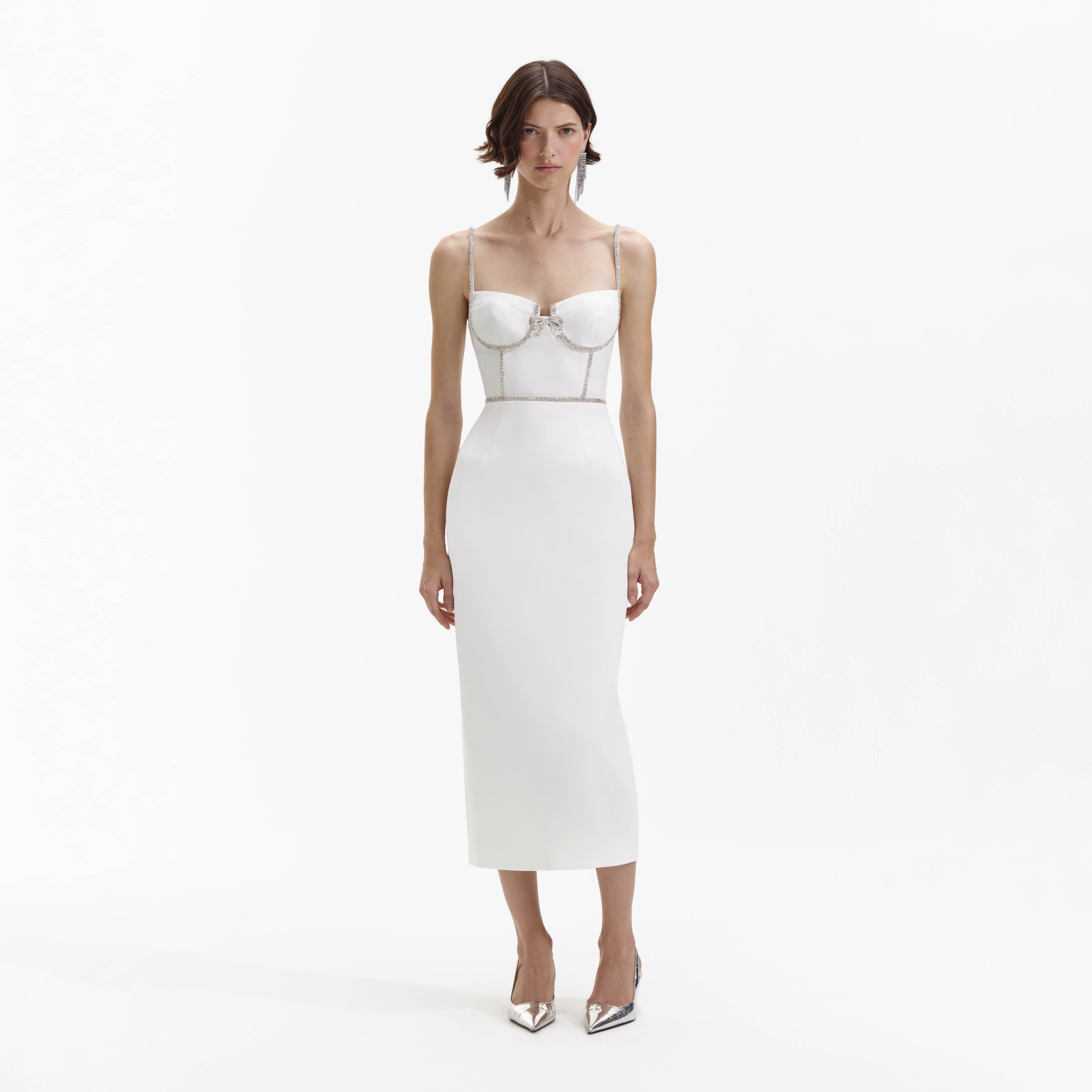 White 2024 crepe dress