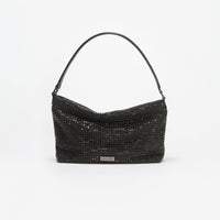 Black Diamante Medium Hobo Bag