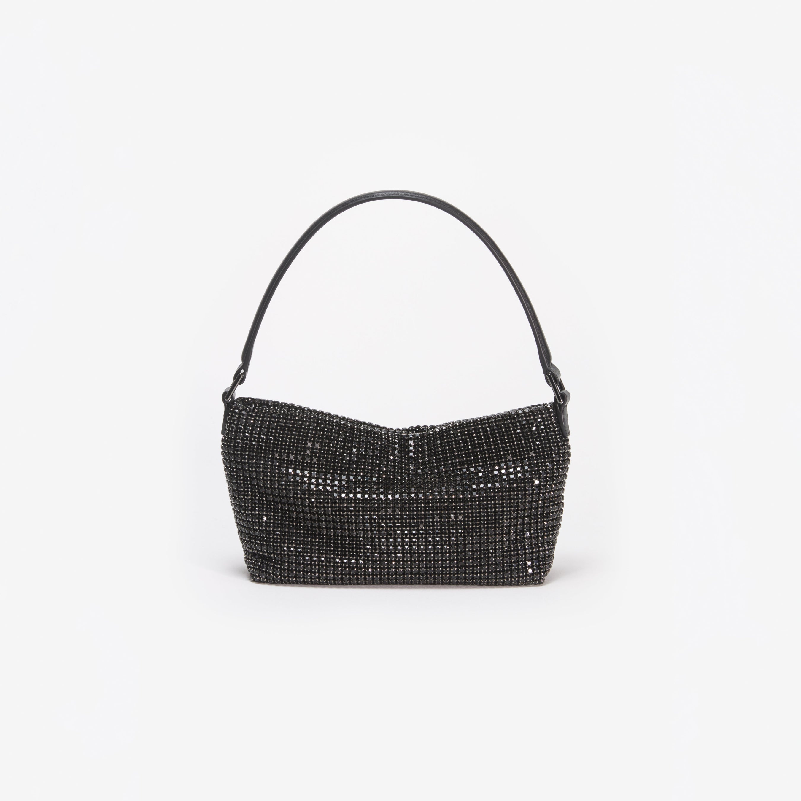 Black Diamante Small Hobo Bag