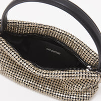 Champagne Diamante Small Hobo Bag