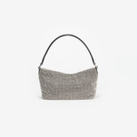 Silver Diamante Small Hobo Bag