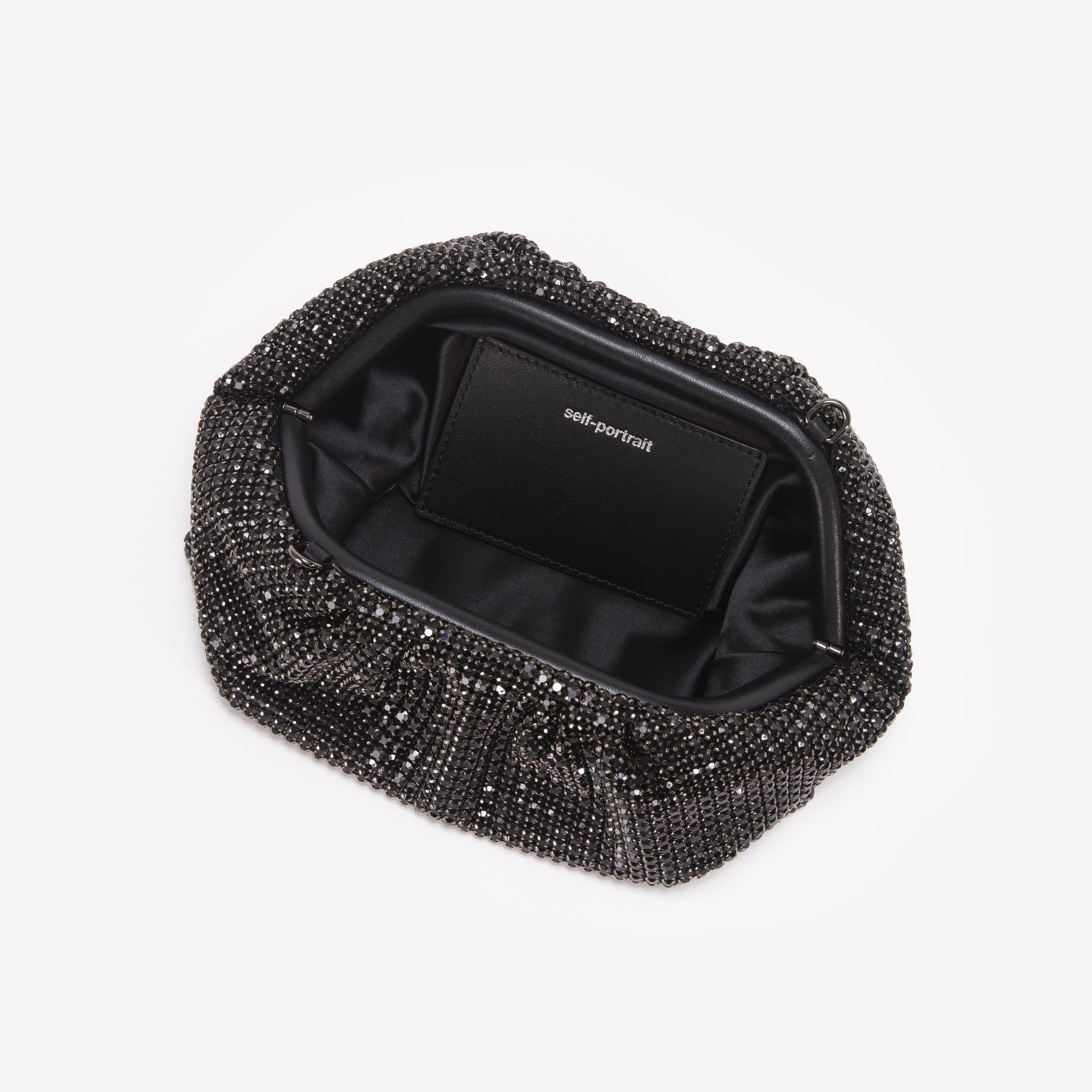 Black Diamante Pouch