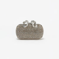 Champagne Diamante Bow Clutch