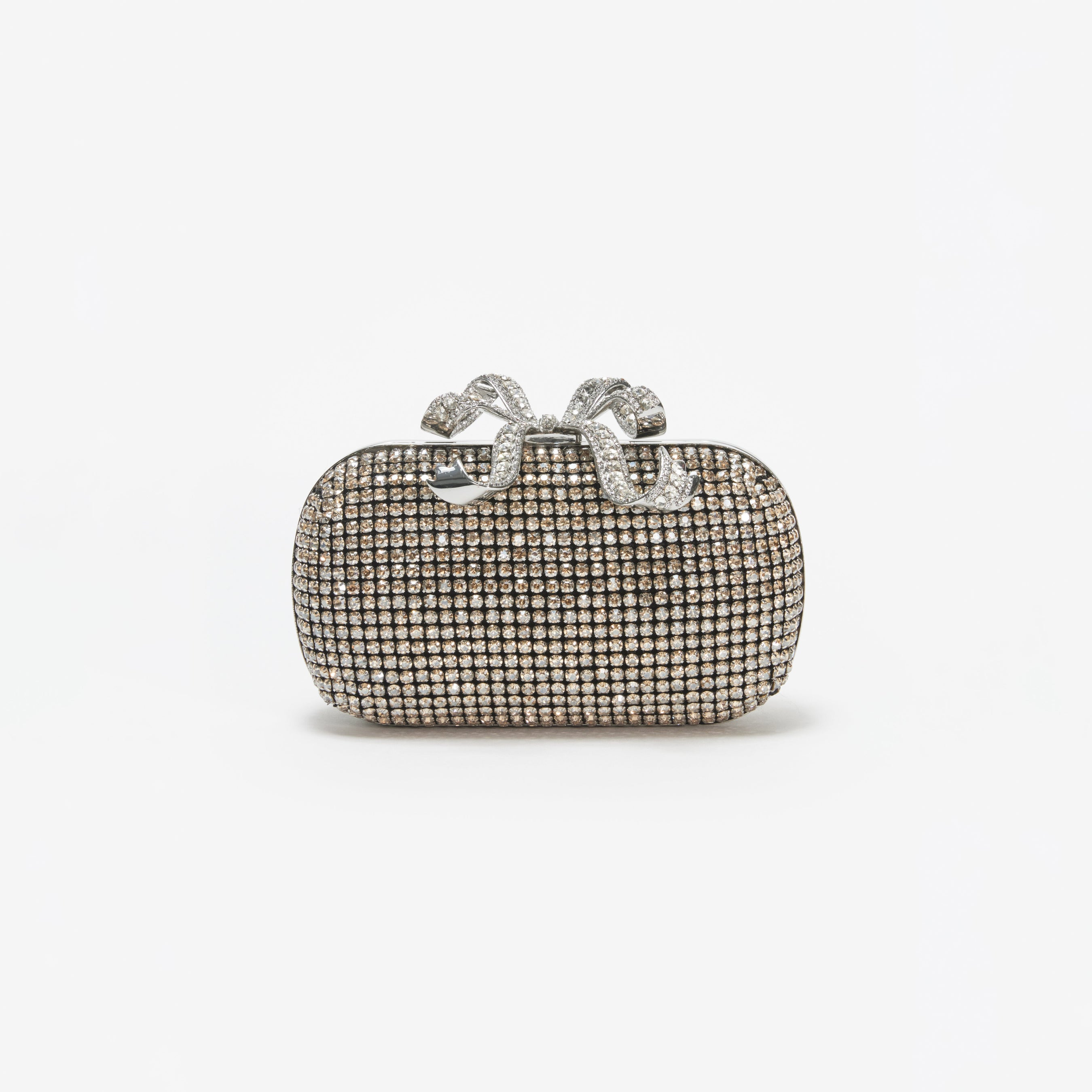 Champagne Diamante Bow Clutch