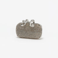 Champagne Diamante Bow Clutch