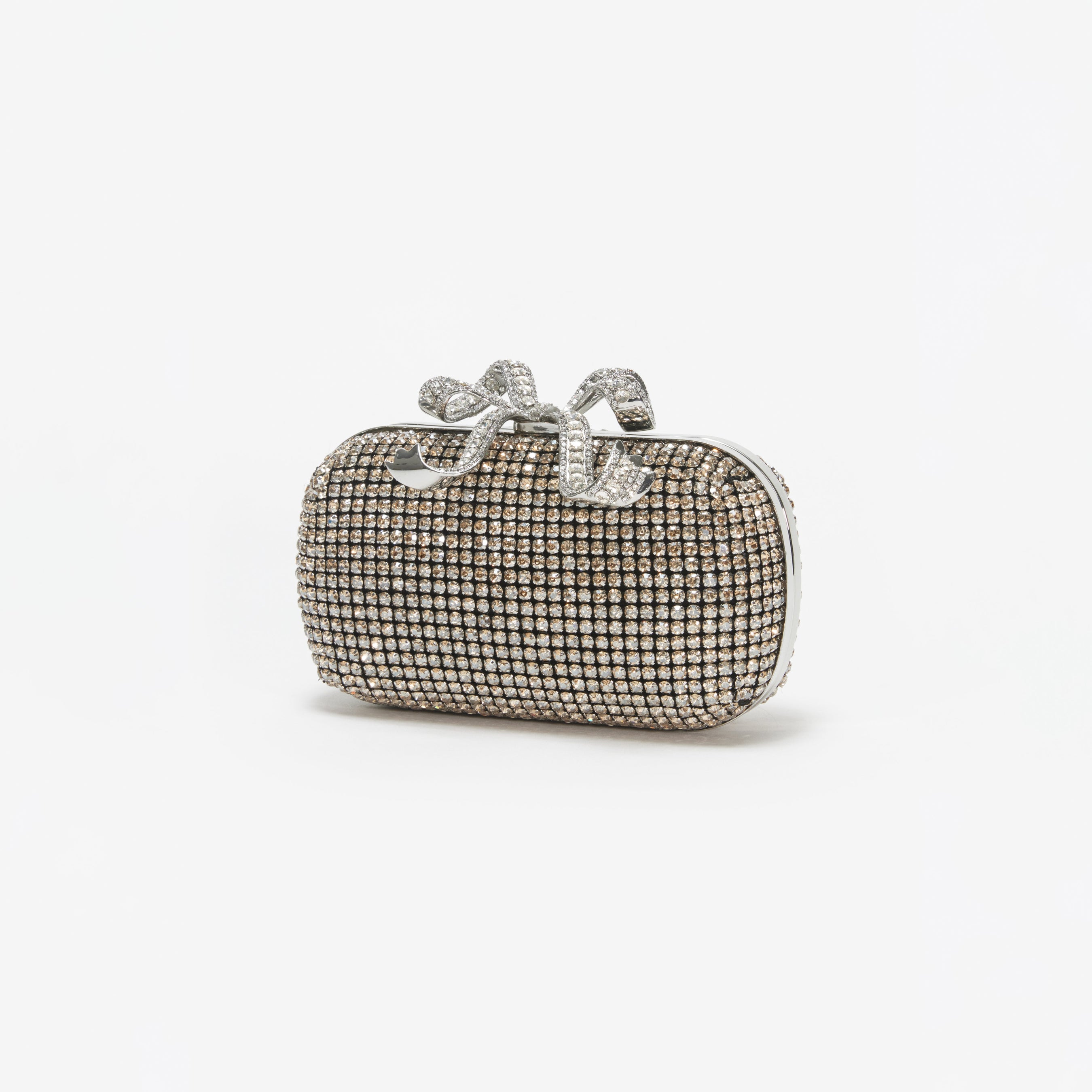 Champagne Diamante Bow Clutch