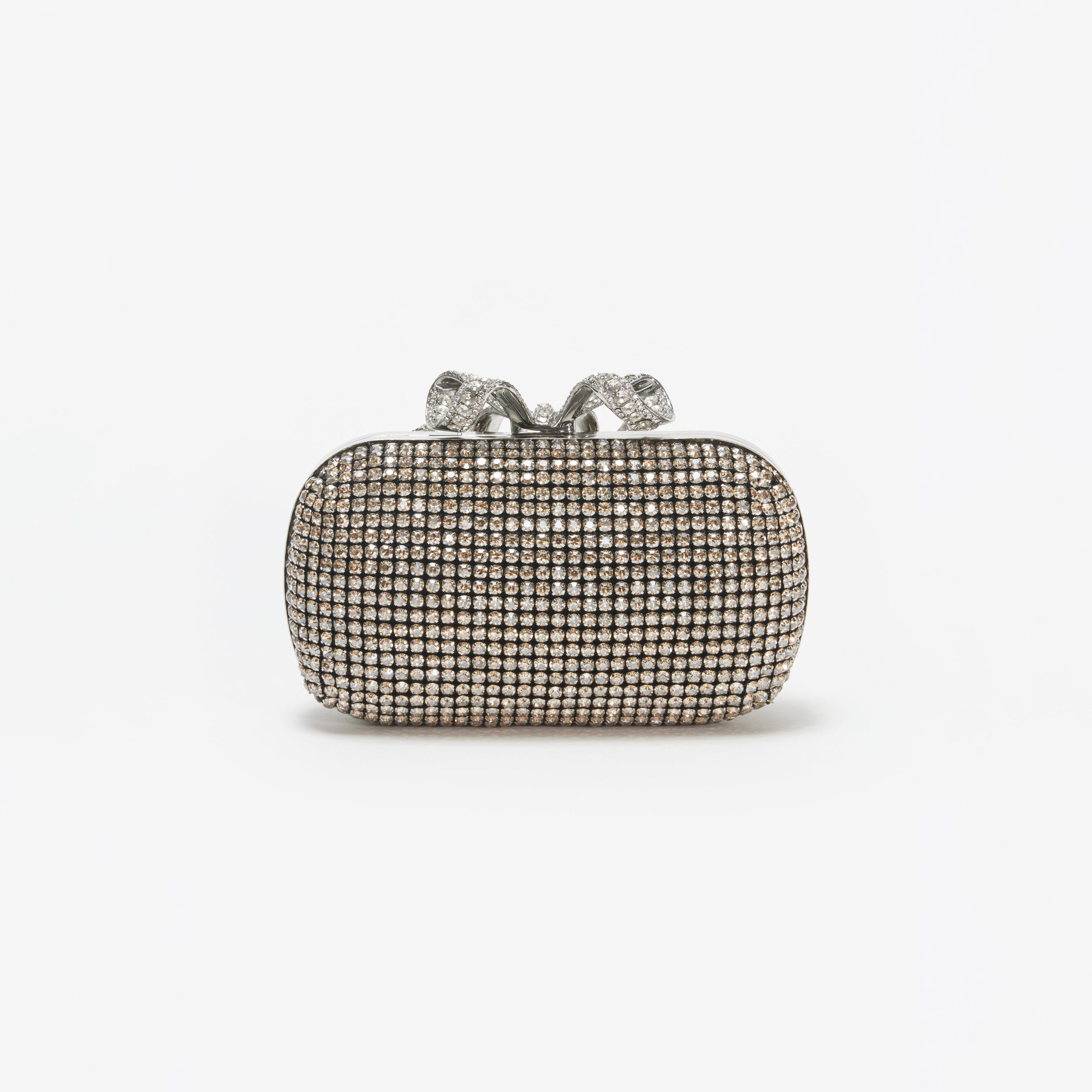 Champagne Diamante Bow Clutch