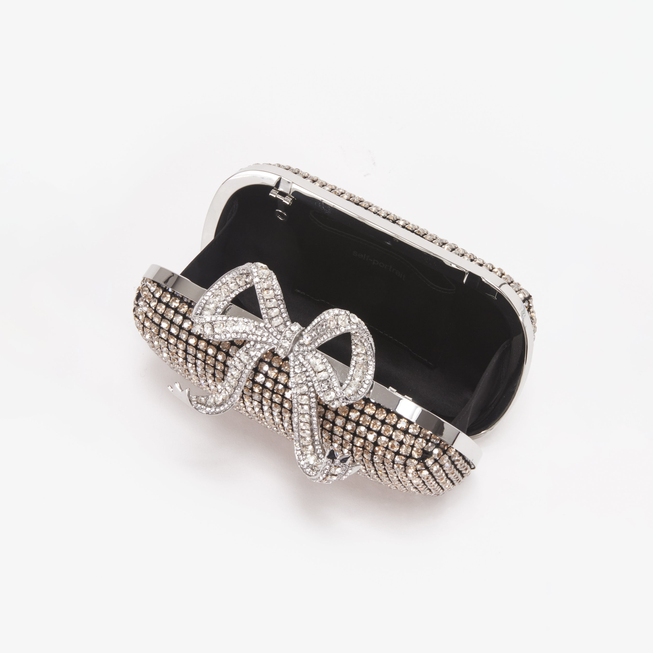 Champagne Diamante Bow Clutch