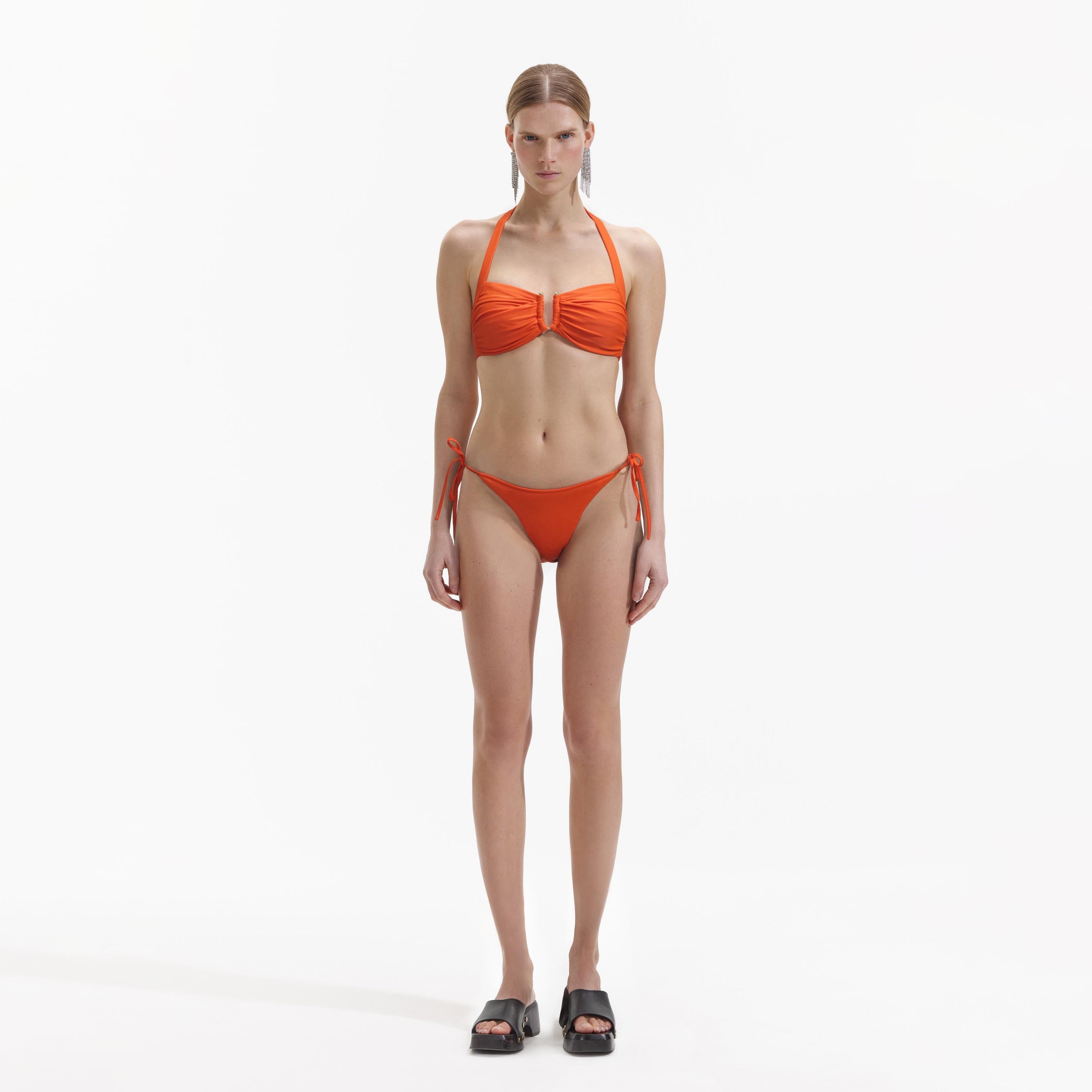 Orange Tie Bikini Brief