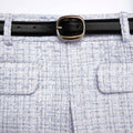 Blue Boucle Mini Skirt