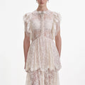 White Tiered Lace Maxi Dress