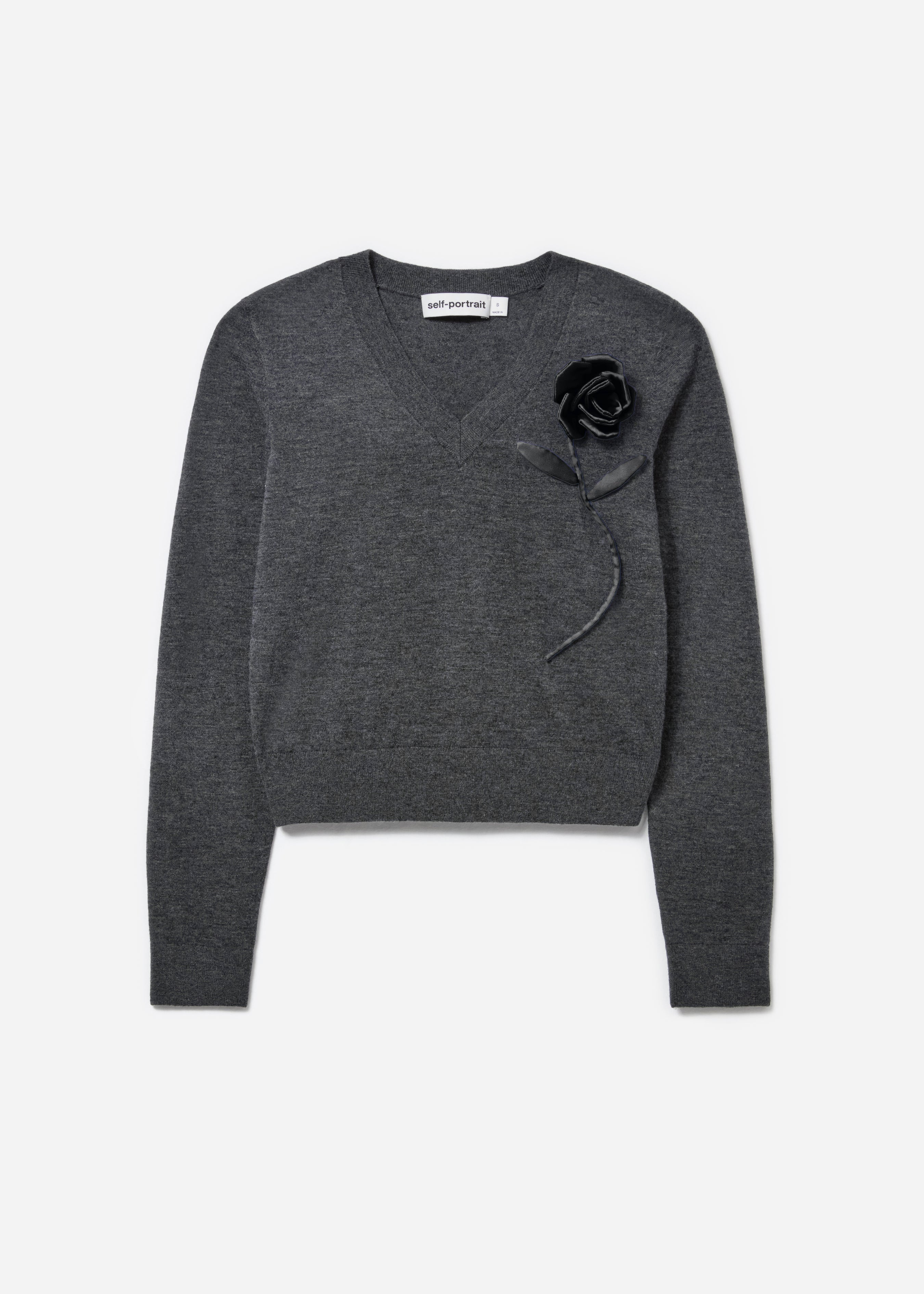 Charcoal Black Rose Jumper