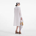 White Cotton Embroidered Shirt Dress
